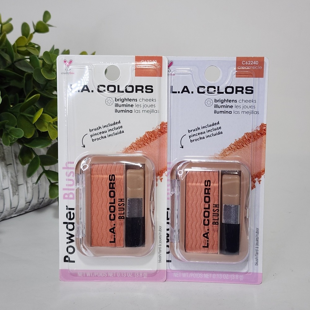 L.A. COLORS Powder Blush - Creamsicle C62240 ~ 0.13 oz ~ Lot of 2 ~ New